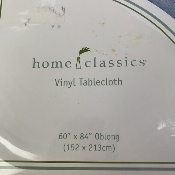 Vintage Home Classics Vinyl Tablecloth 60” x 84” Oblong Blue - Picture 5 of 5